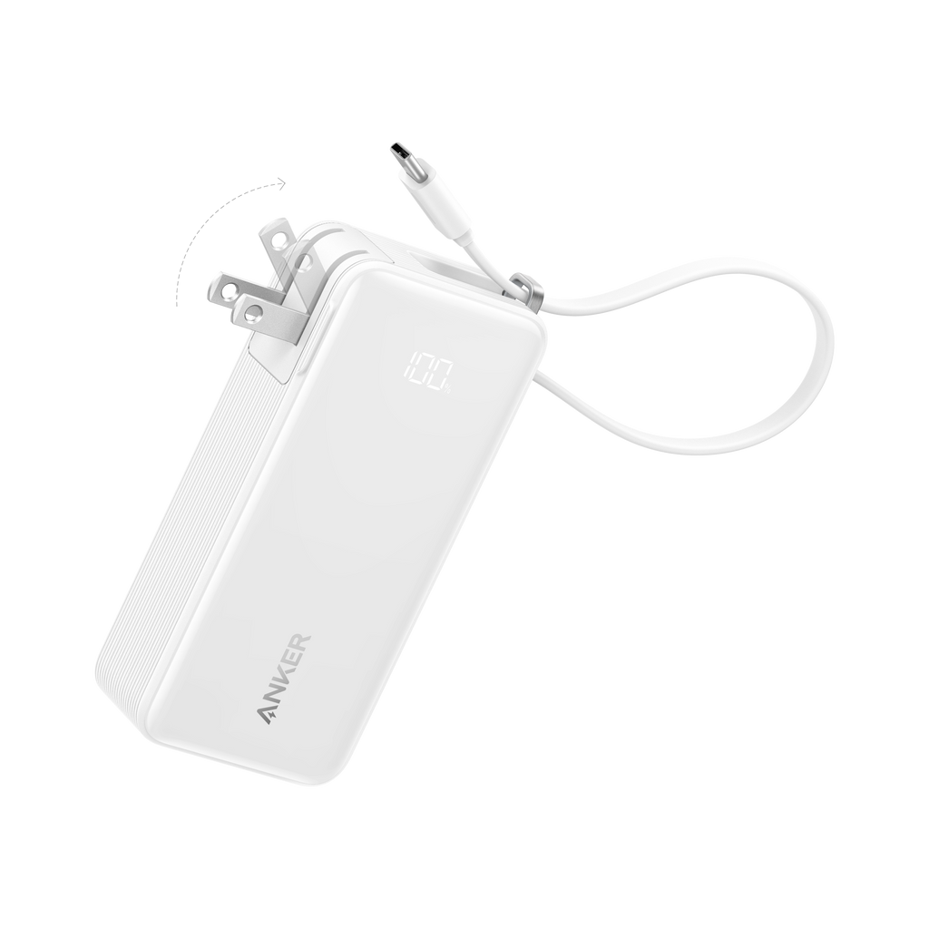 Power Bank (10K, Fusion, Built-In Cable)