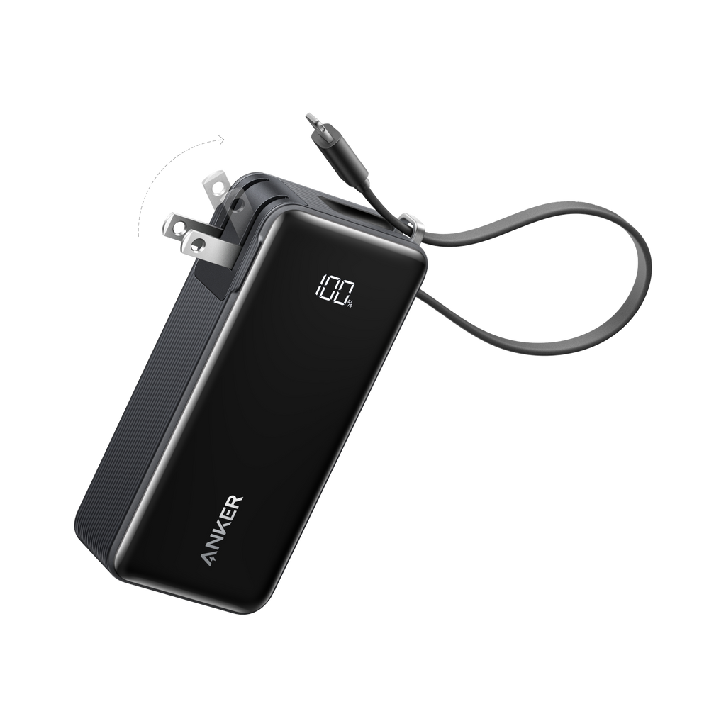 Power Bank (10K, Fusion, Built-In Cable)