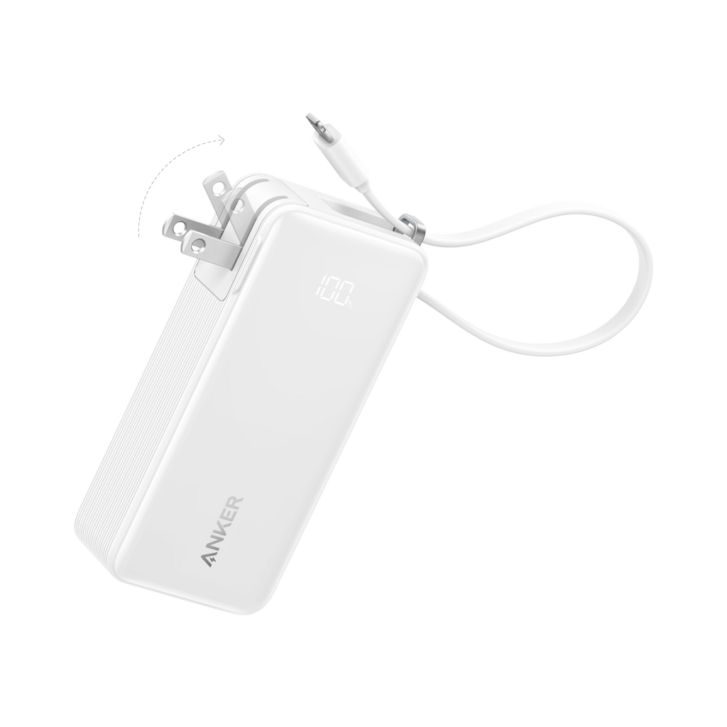 Power Bank (10K, Fusion, Built-In Cable)