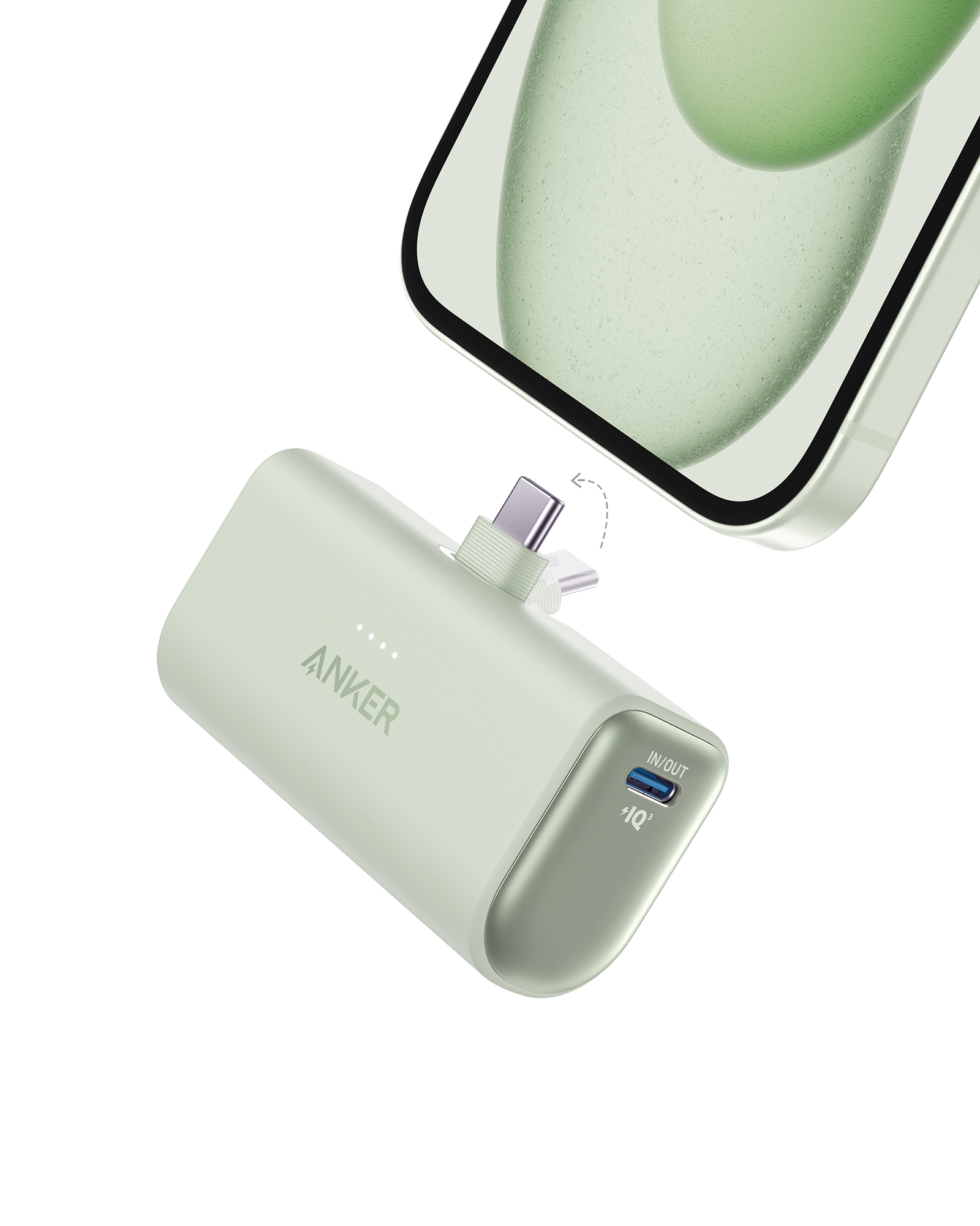 Nano Power Bank (22.5W, Built-In USB-C Connector)